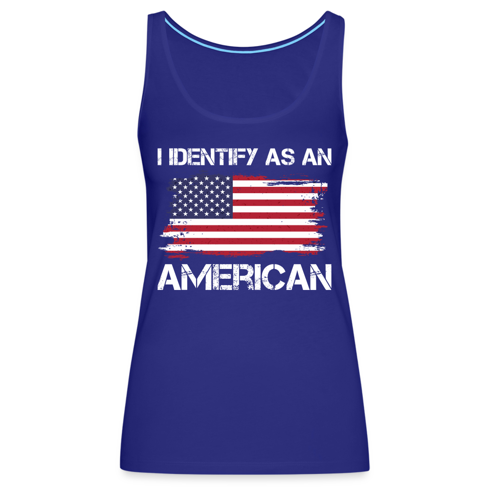 I Identify as an American Women’s Premium Tank Top - royal blue