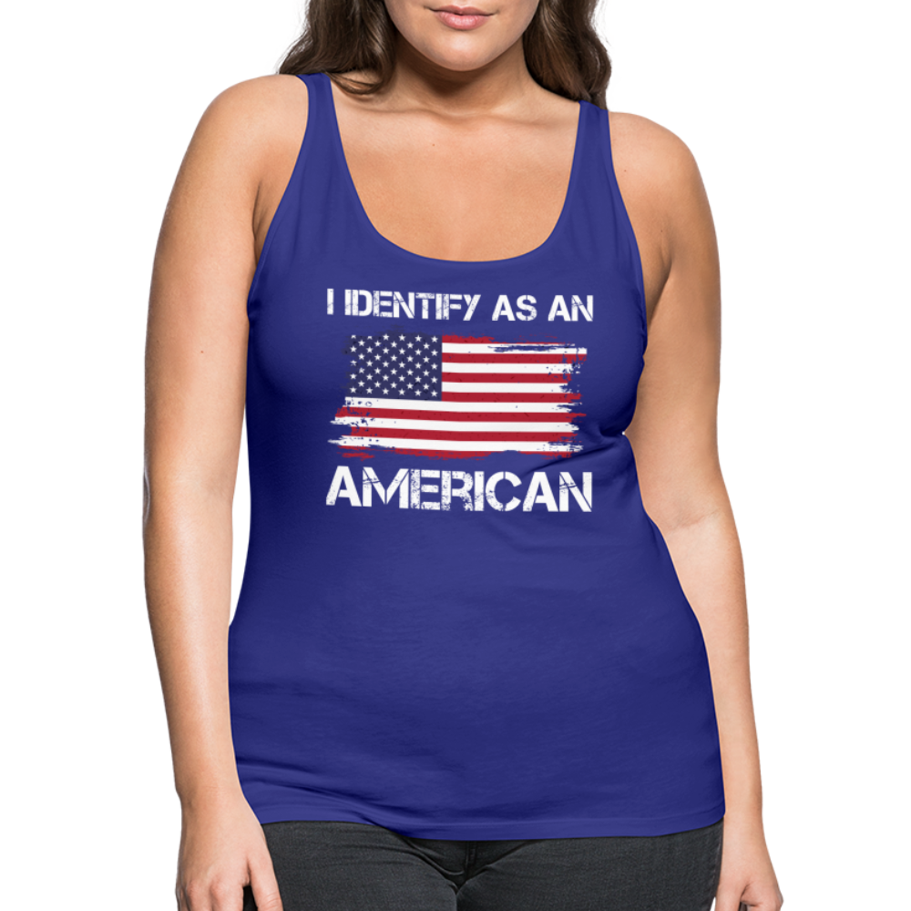 I Identify as an American Women’s Premium Tank Top - royal blue