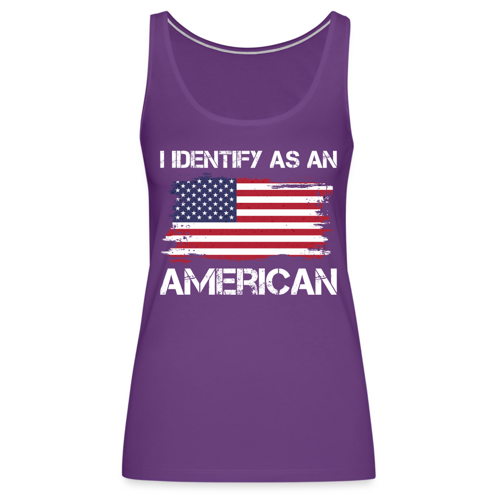I Identify as an American Women’s Premium Tank Top - purple