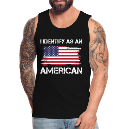 I Identify as an American Men’s Premium Tank Top - black