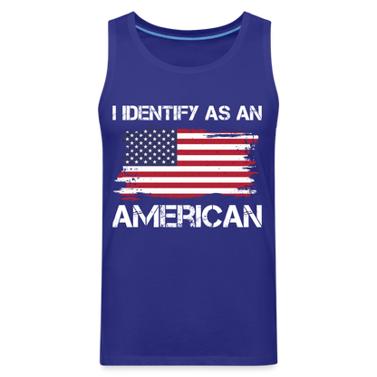 I Identify as an American Men’s Premium Tank Top - royal blue