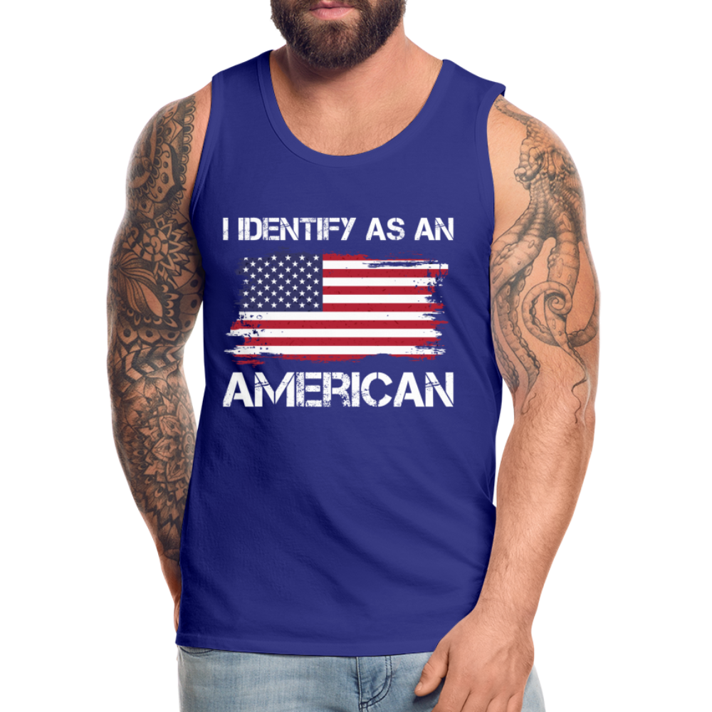 I Identify as an American Men’s Premium Tank Top - royal blue