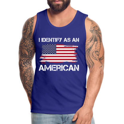 I Identify as an American Men’s Premium Tank Top - royal blue