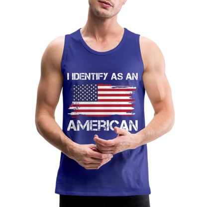 I Identify as an American Men’s Premium Tank Top - royal blue