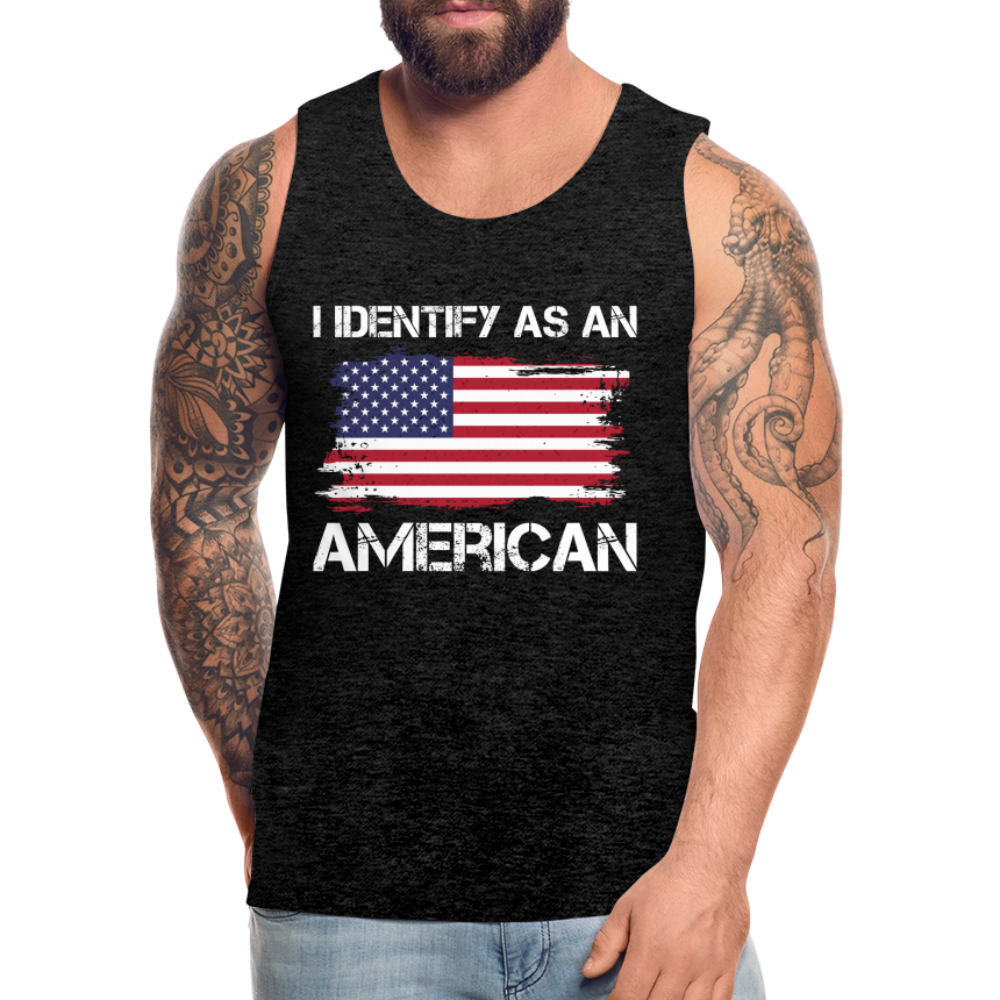 I Identify as an American Men’s Premium Tank Top - charcoal grey