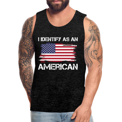 I Identify as an American Men’s Premium Tank Top - charcoal grey