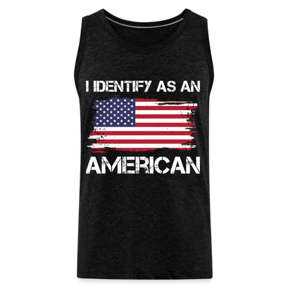 I Identify as an American Men’s Premium Tank Top - charcoal grey