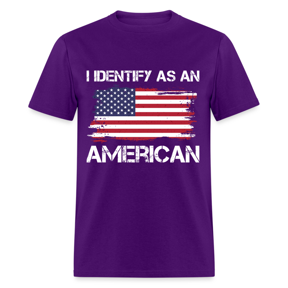 I Identify as an American T-Shirt - purple