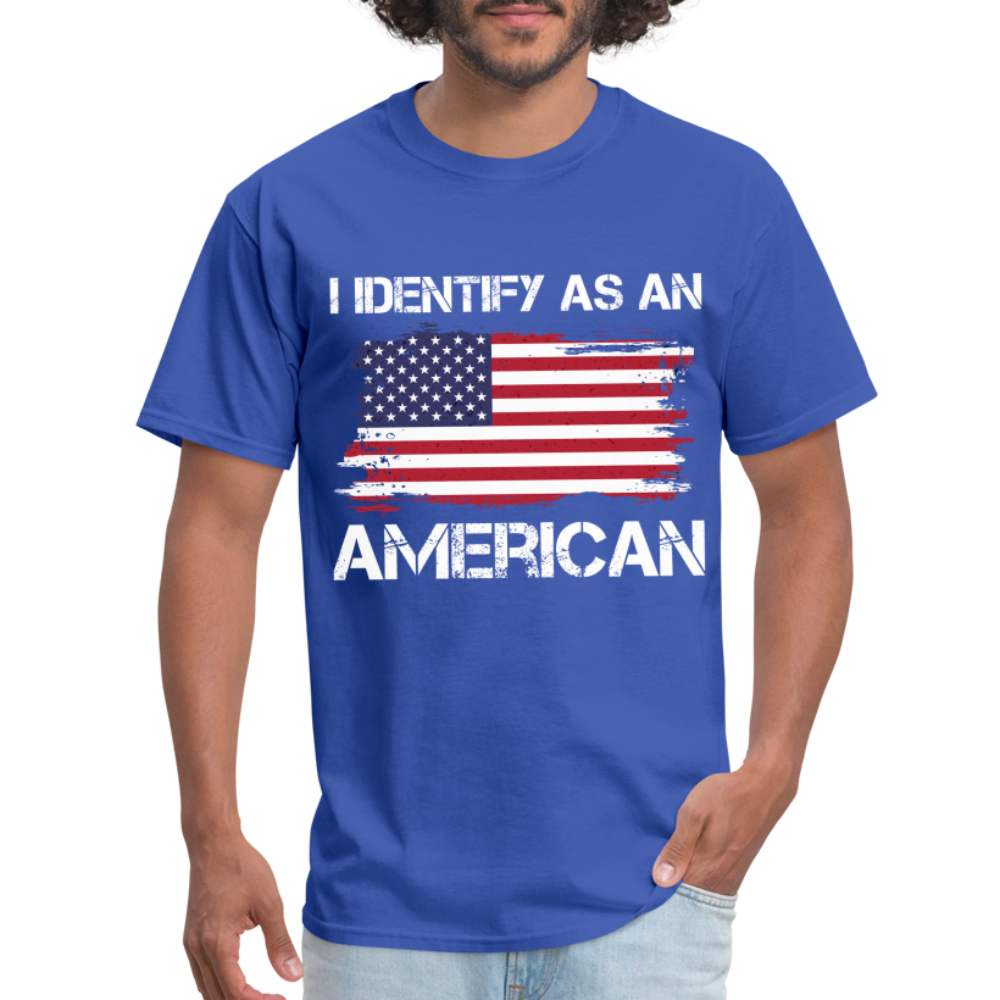 I Identify as an American T-Shirt - royal blue