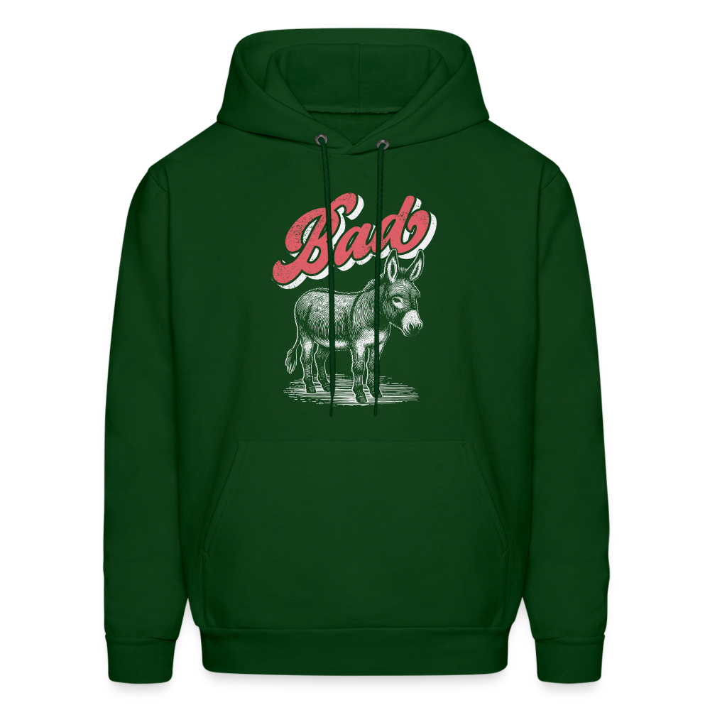 Funny Bad Ass (Donkey) Hoodie - forest green