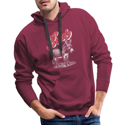 Funny Bad Ass (Donkey) Men’s Premium Hoodie - burgundy