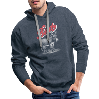 Funny Bad Ass (Donkey) Men’s Premium Hoodie - heather denim