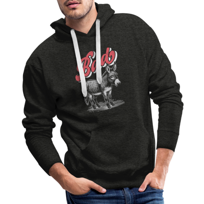 Funny Bad Ass (Donkey) Men’s Premium Hoodie - charcoal grey