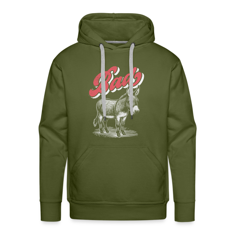 Funny Bad Ass (Donkey) Men’s Premium Hoodie - olive green