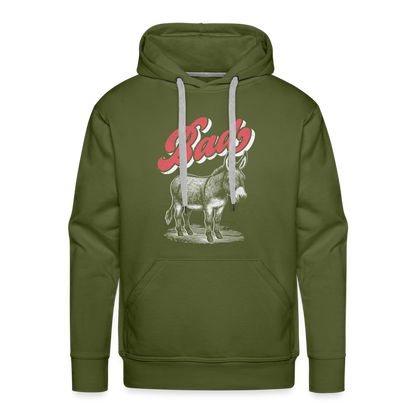 Funny Bad Ass (Donkey) Men’s Premium Hoodie - olive green