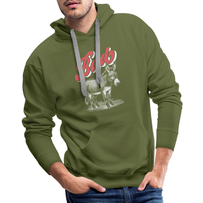 Funny Bad Ass (Donkey) Men’s Premium Hoodie - olive green