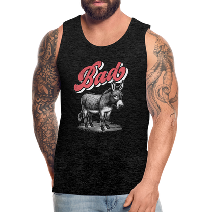 Funny Bad Ass (Donkey) Men’s Premium Tank Top - charcoal grey