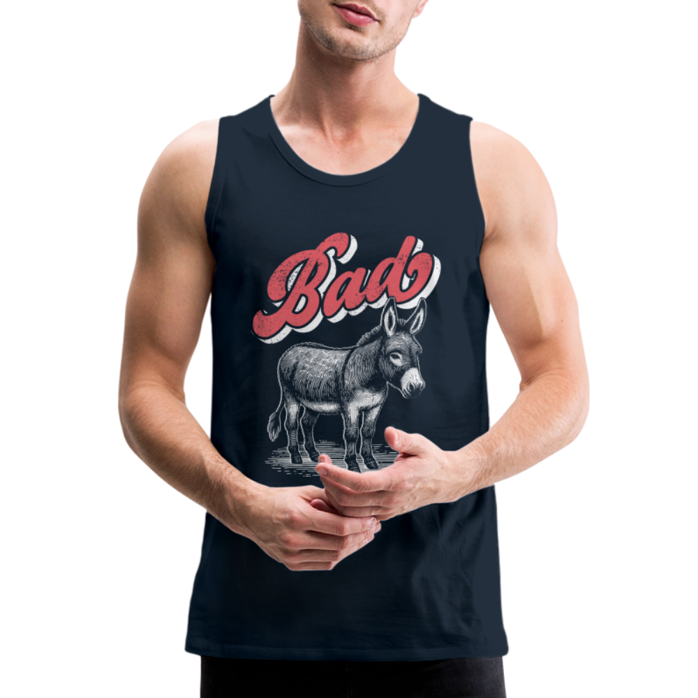 Funny Bad Ass (Donkey) Men’s Premium Tank Top - deep navy