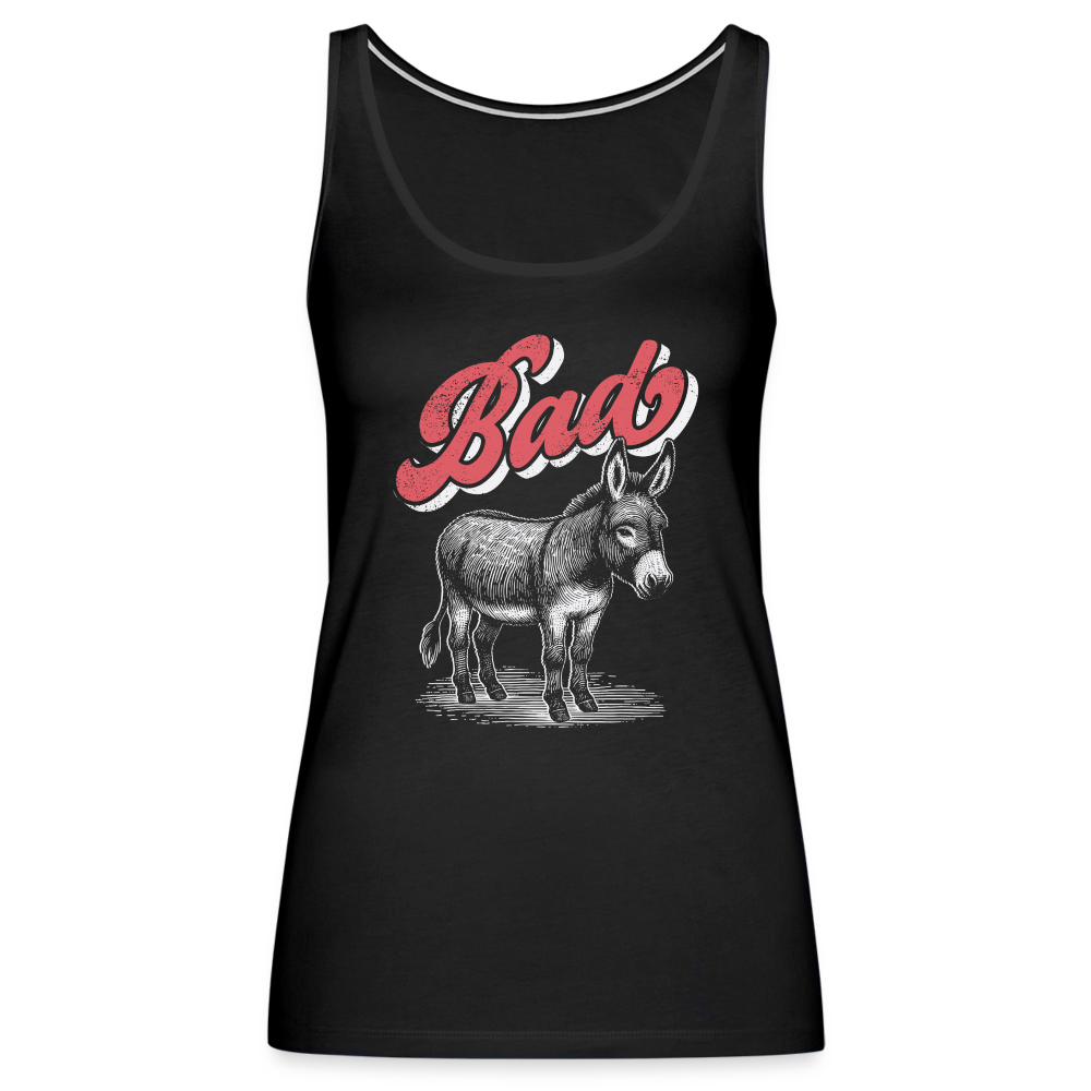 Funny Bad Ass (Donkey) Women’s Premium Tank Top - black