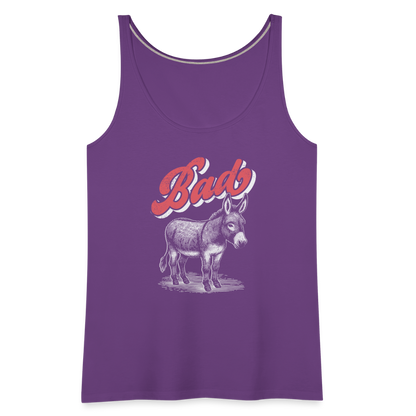 Funny Bad Ass (Donkey) Women’s Premium Tank Top - purple