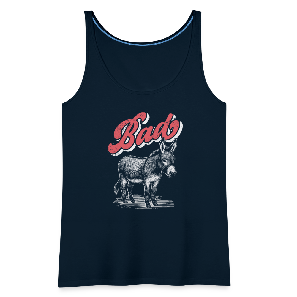 Funny Bad Ass (Donkey) Women’s Premium Tank Top - deep navy