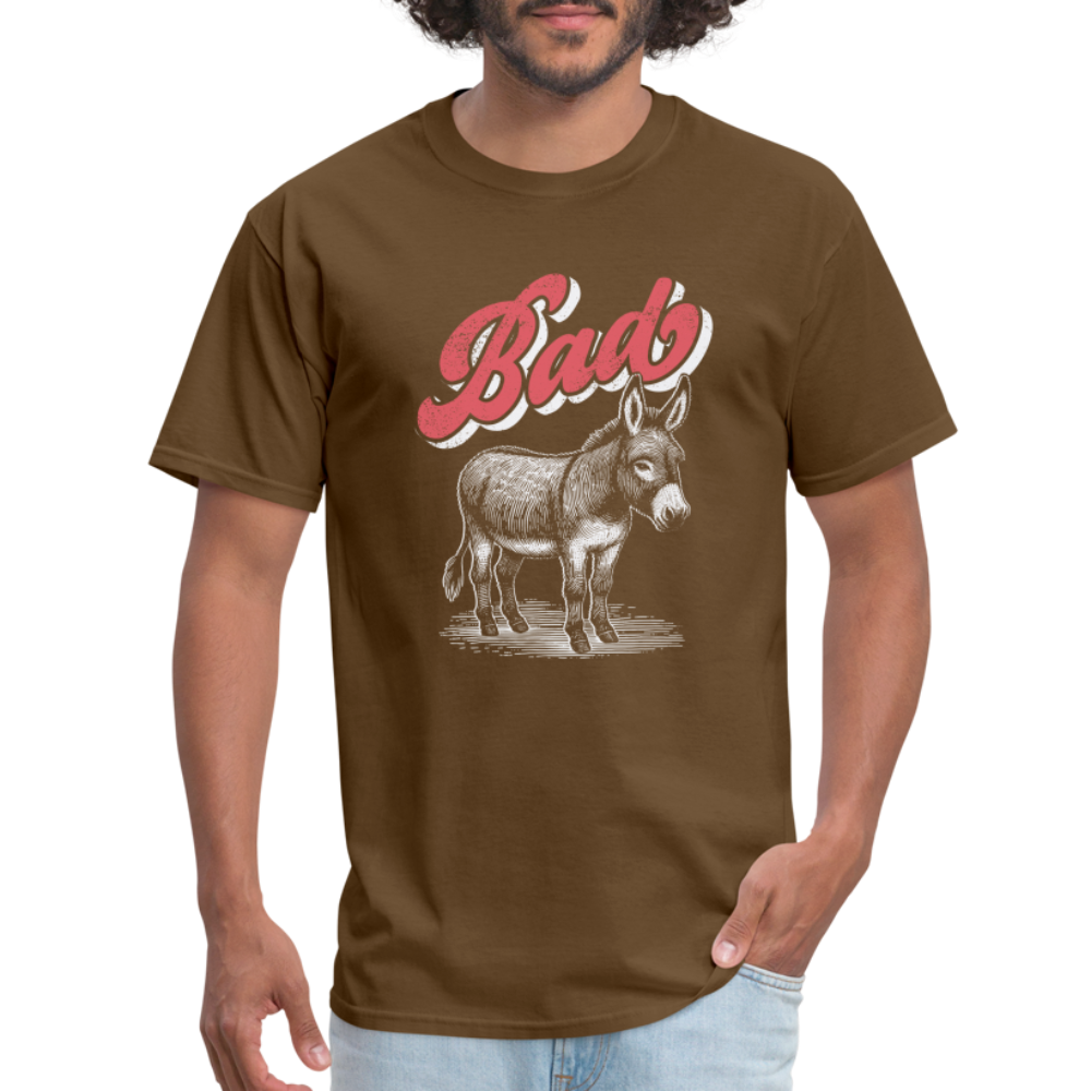 Funny Bad Ass (Donkey) T-Shirt - brown