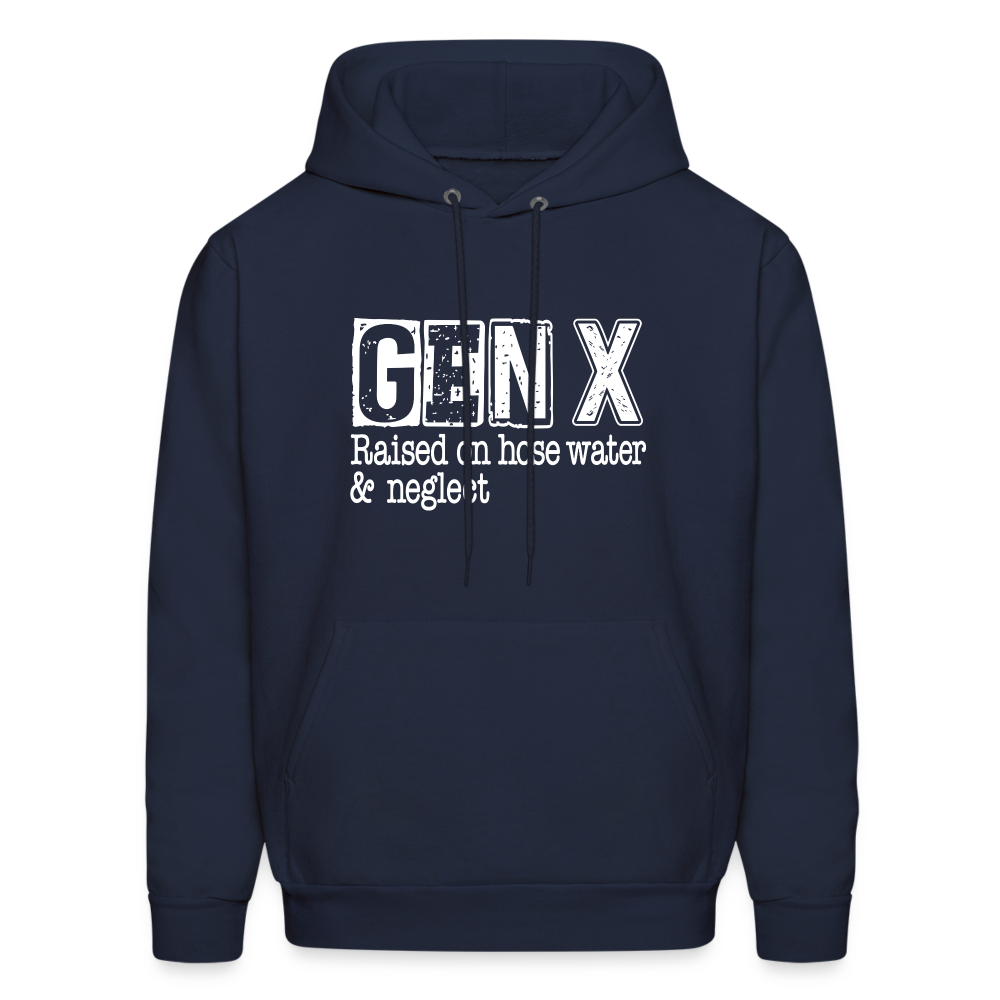 GEN X Hoodie (Raised on hose water & neglect) - navy