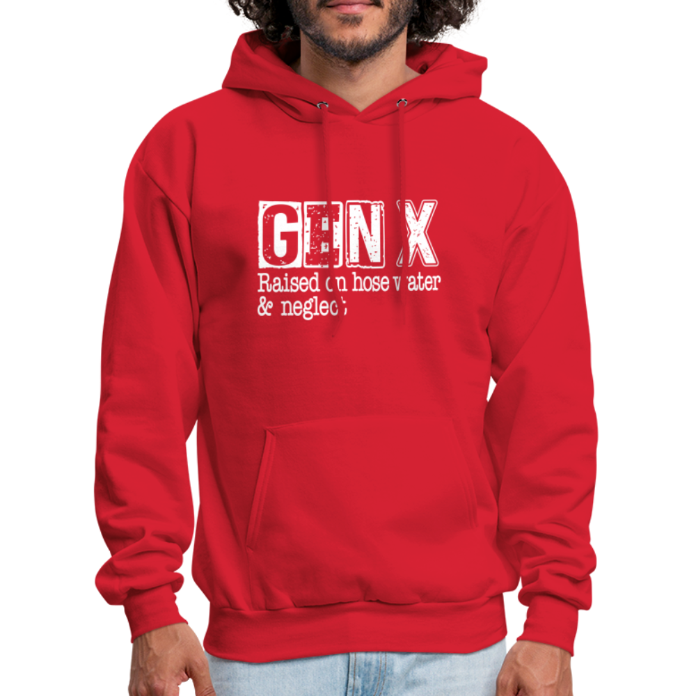 GEN X Hoodie (Raised on hose water & neglect) - red
