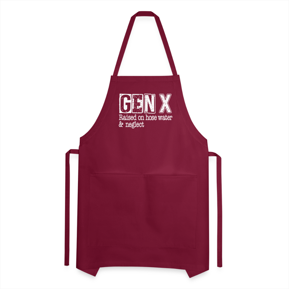 GEN X Adjustable Apron (Raised on hose water & neglect) - burgundy