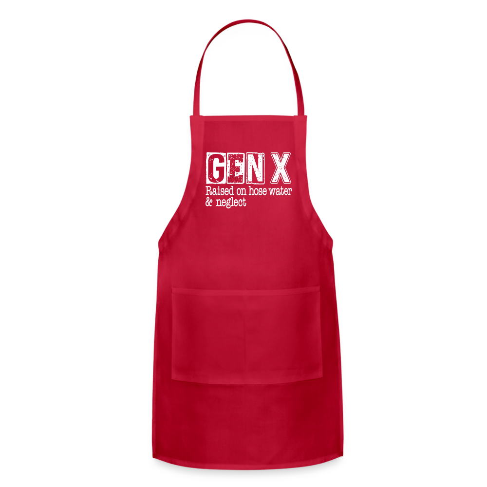 GEN X Adjustable Apron (Raised on hose water & neglect) - red