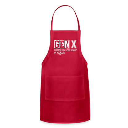 GEN X Adjustable Apron (Raised on hose water & neglect) - red