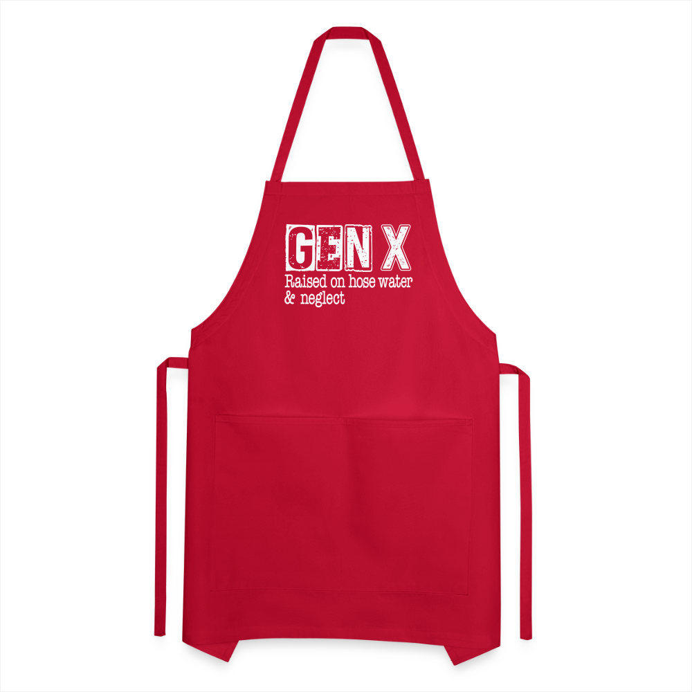 GEN X Adjustable Apron (Raised on hose water & neglect) - red