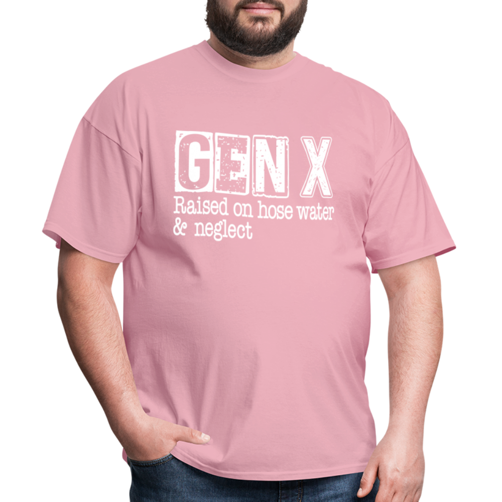 GEN X T-Shirt (Raised on hose water & neglect) - pink