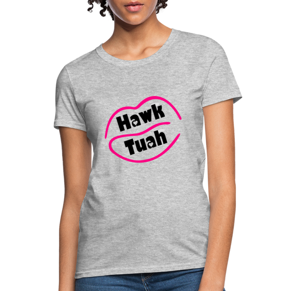 Hawk Tuah Women's Contoured T-Shirt - heather gray