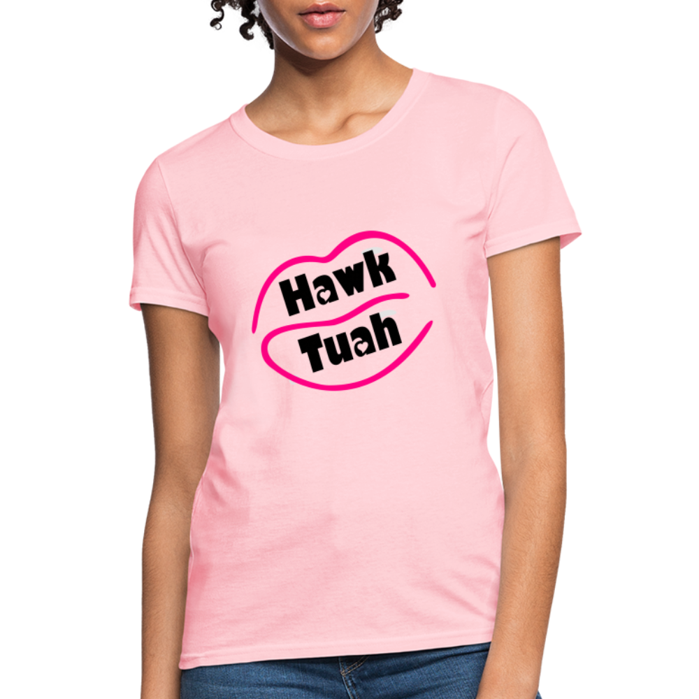 Hawk Tuah Women's Contoured T-Shirt - pink