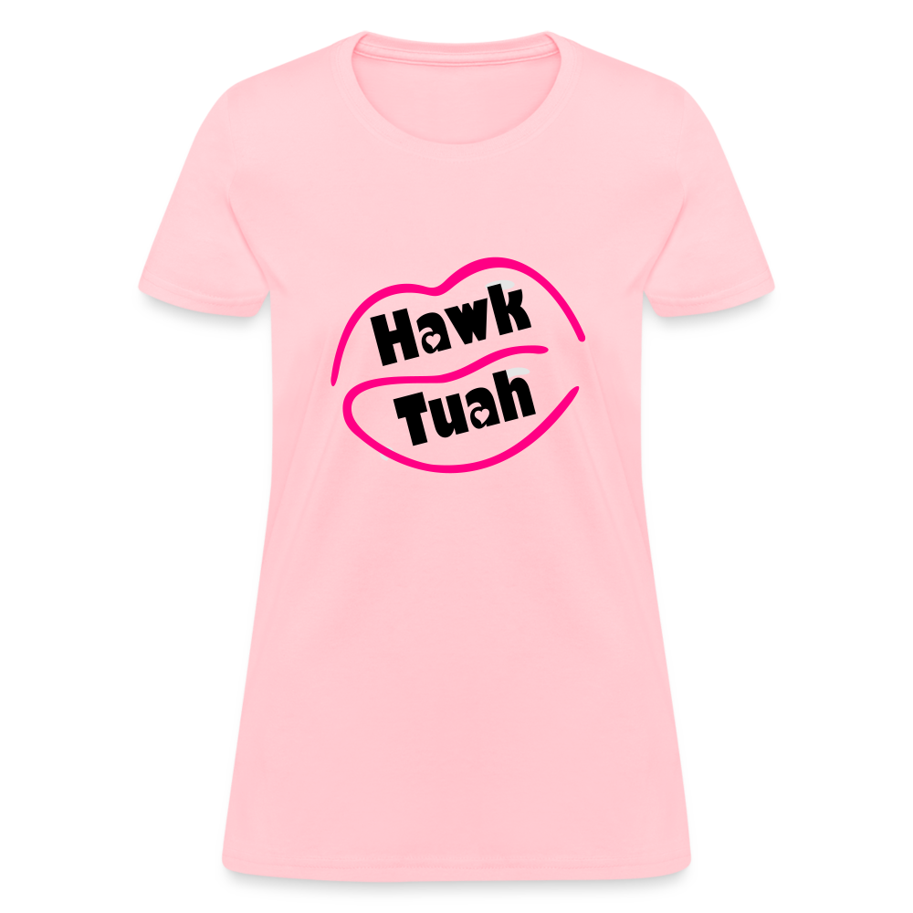 Hawk Tuah Women's Contoured T-Shirt - pink