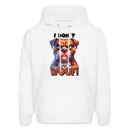 I Don't Give a Woof (Grump Dog with Attitude) Unisex Hoodie - white