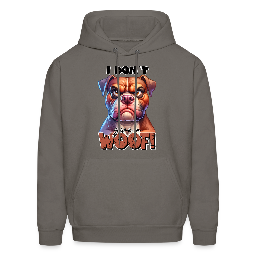 I Don't Give a Woof (Grump Dog with Attitude) Unisex Hoodie - asphalt gray