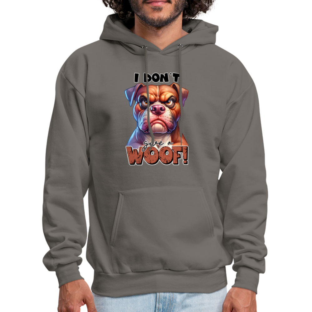 I Don't Give a Woof (Grump Dog with Attitude) Unisex Hoodie - asphalt gray