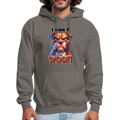 I Don't Give a Woof (Grump Dog with Attitude) Unisex Hoodie - asphalt gray