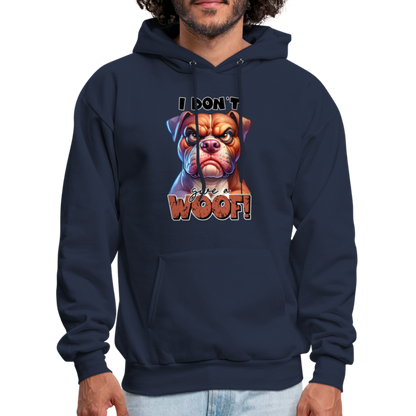 I Don't Give a Woof (Grump Dog with Attitude) Unisex Hoodie - navy