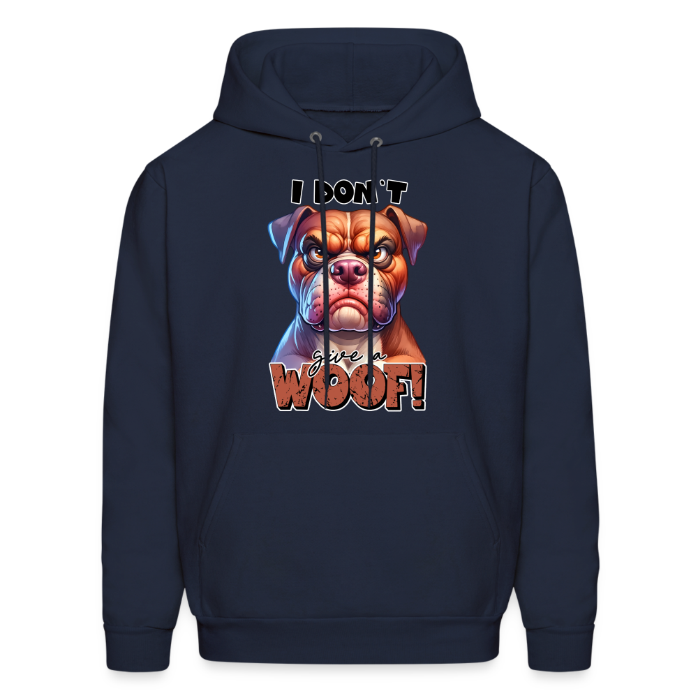 I Don't Give a Woof (Grump Dog with Attitude) Unisex Hoodie - navy