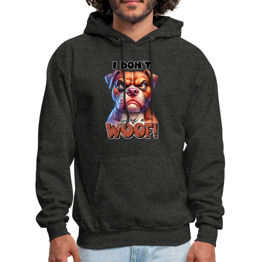 I Don't Give a Woof (Grump Dog with Attitude) Unisex Hoodie - charcoal grey