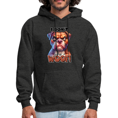 I Don't Give a Woof (Grump Dog with Attitude) Unisex Hoodie - charcoal grey