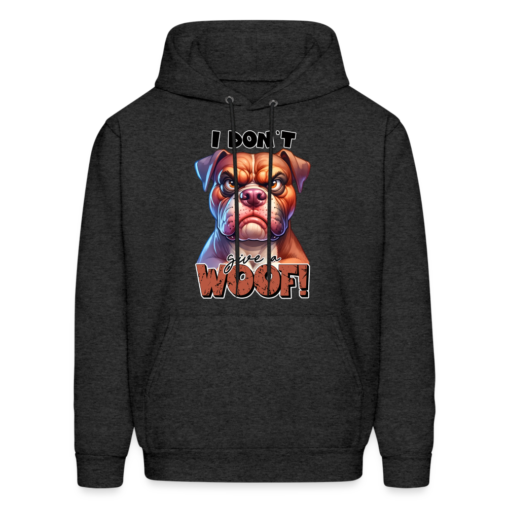 I Don't Give a Woof (Grump Dog with Attitude) Unisex Hoodie - charcoal grey