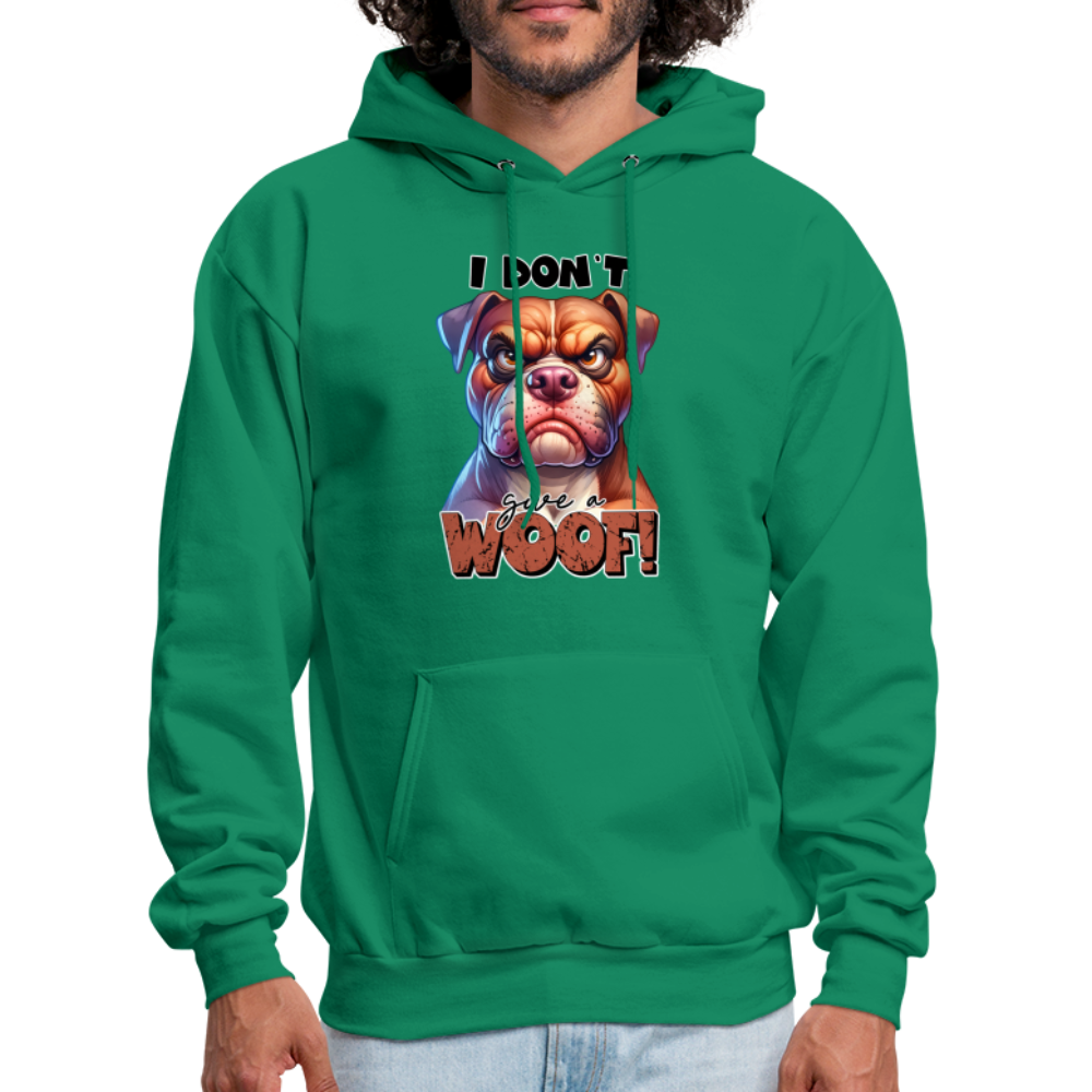 I Don't Give a Woof (Grump Dog with Attitude) Unisex Hoodie - kelly green