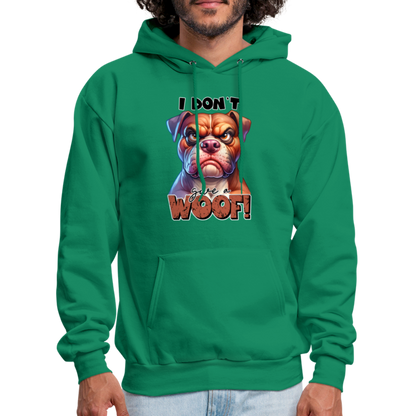 I Don't Give a Woof (Grump Dog with Attitude) Unisex Hoodie - kelly green