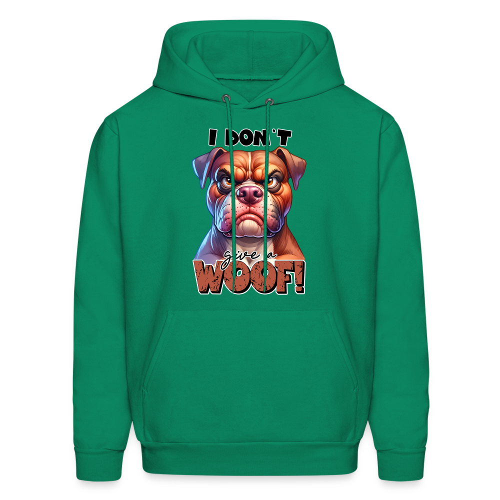 I Don't Give a Woof (Grump Dog with Attitude) Unisex Hoodie - kelly green