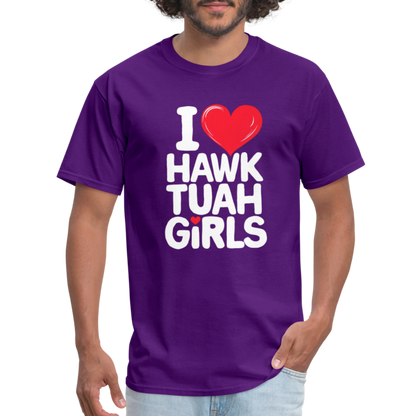 I Love Hawk Tuah Girls T-Shirt - purple