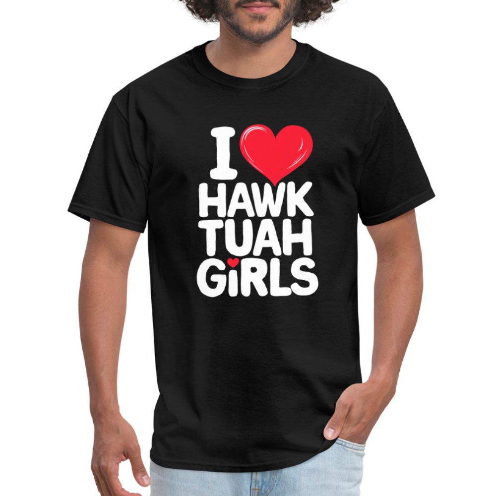 I Love Hawk Tuah Girls T-Shirt - black